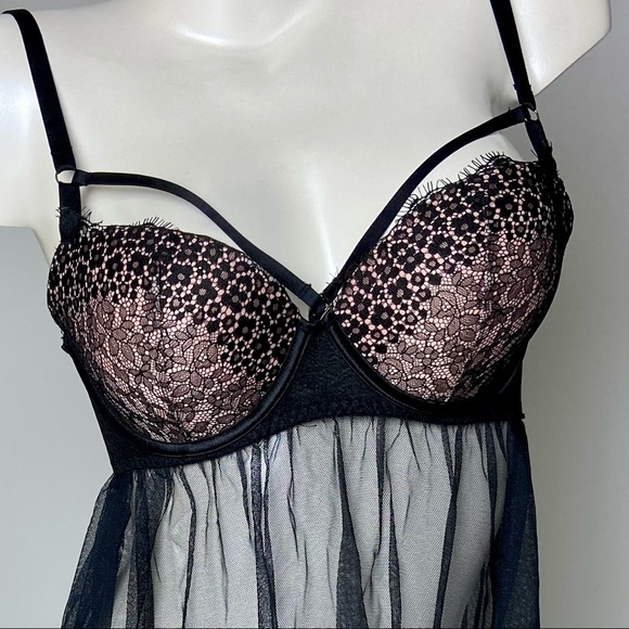 ❤️ VS All Black Sheer Lingerie - Picture 2 of 6
